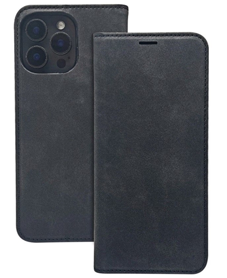 Изображение iLike Samsung Galaxy A35 5G Smart Suede case Black