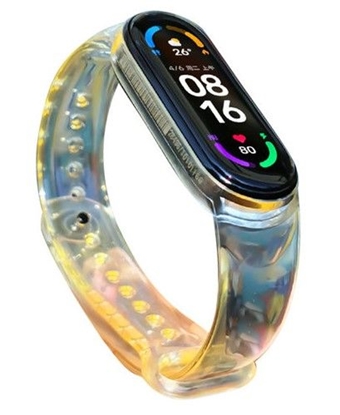 Attēls no iLike Silicone band strap for Xiaomi Mi Band 6 / 5 Yellow