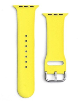 Изображение iLike Silicone Strap APS Silicone Watch Band 8/7/6/5/4/3/2 / SE (41/40 / 38mm) Strap Watchband Yellow