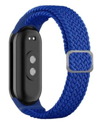 Изображение iLike Universal Mi Band 8 wristband bracele Braided fabric strap Blue