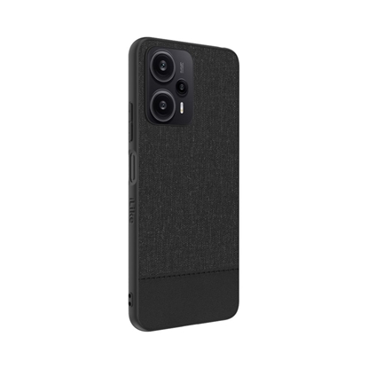Attēls no iLike Xiaomi Redmi Note 12 / Poco X5 Plastic Leather Back Cover Black