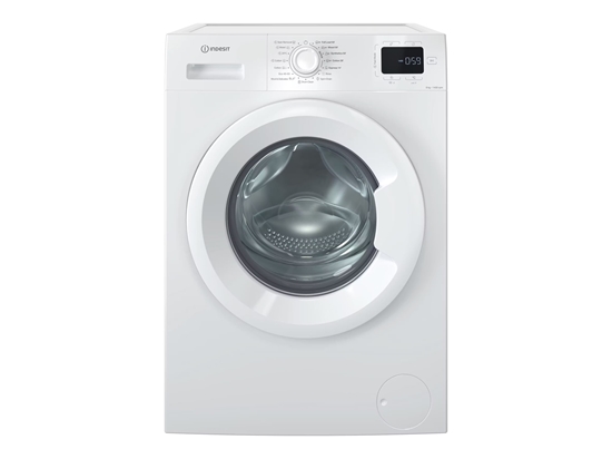 Picture of INDESIT Washing Machine | IM 864 MY TIME EE | Energy efficiency class A | Front loading | Washing capacity 8 kg | 1400 RPM | Depth 54.6 cm | Width 60 cm | Display | Digit | Steam function | White