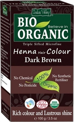 Picture of Indus Valley Indus Valley Farba do wosów na bazie henny ciemny brz - 100 g
