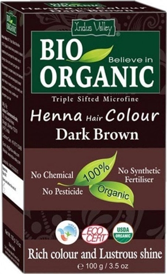 Picture of Indus Valley Indus Valley Farba do wosów na bazie henny ciemny brz - 100 g