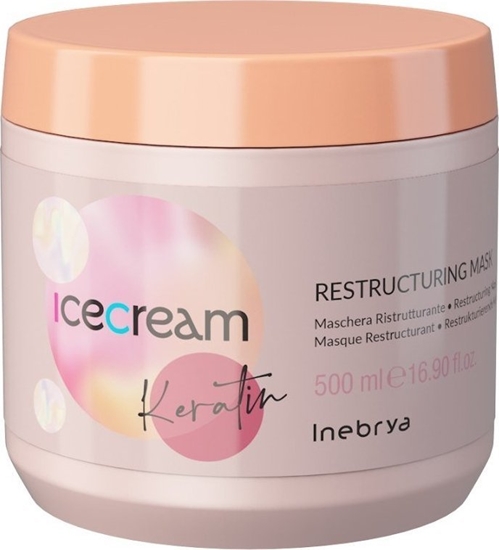 Изображение Inebrya Ice Cream Keratin keratynowa maska restrukturyzujca do wosów 500ml