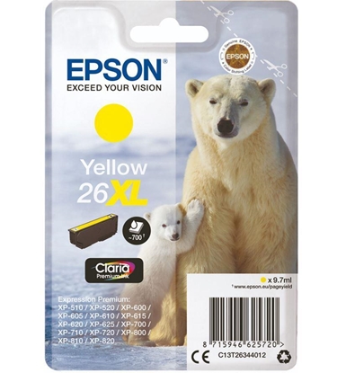 Picture of INK CARTRIDGE YELLOW 26XL/C13T26344020 EPSON