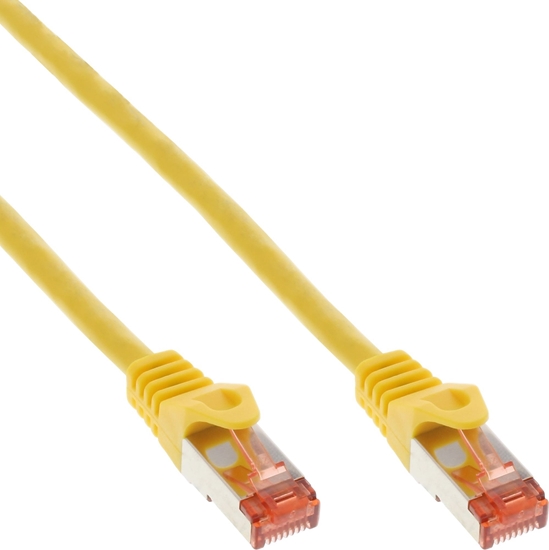 Picture of InLine 100pcs. Bulk-Pack InLine® Patch Cable S/FTP PiMF Cat.6 250MHz PVC copper yellow 0.5m