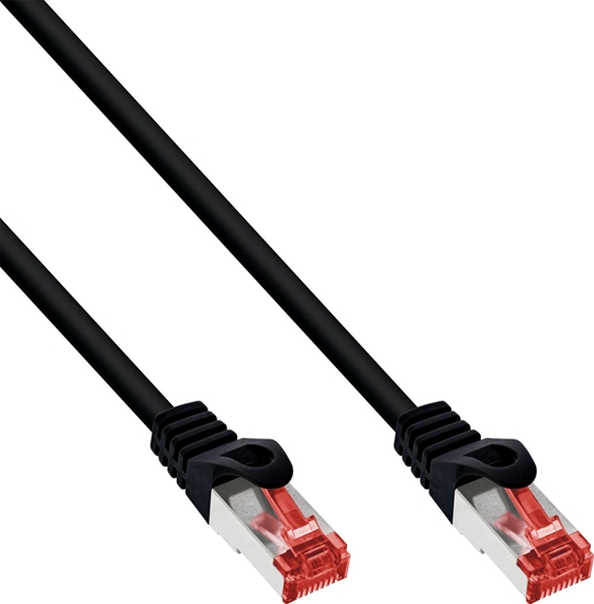 Изображение INLINE BULK 40er Patchkabel S-FTP PiMf Cat.6 250MHz PVC Kupfer schwarz 2m