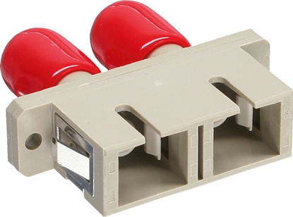 Picture of InLine INLINE LWL Kupplung Duplex ST/SC multimode beige Keramik-Huelse zum Einbau