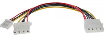 Picture of InLine Molex - 4-pin Floppy  0.13m  Wielokolorowy (29658)