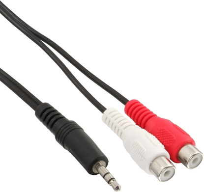 Attēls no Kabel InLine Jack 3.5mm - RCA (Cinch) x2 3m czarny (89941C)
