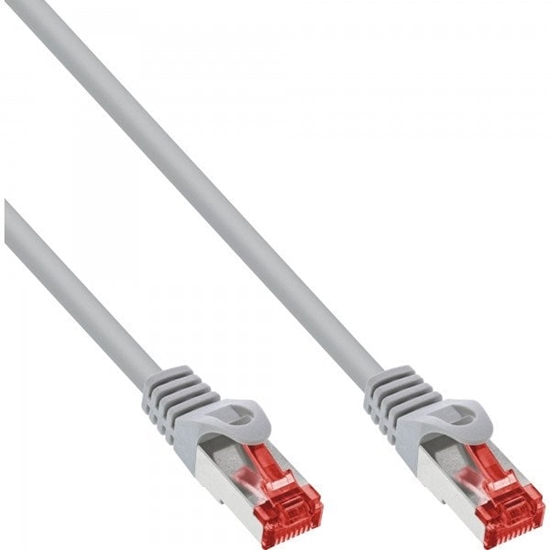 Picture of InLine® Patchkabel, S/FTP (PiMf), Cat.6, 250MHz, PVC, Kupfer, grau, 0,6m