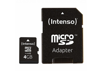 Picture of Intenso microSDHC            4GB C10 with Adapter