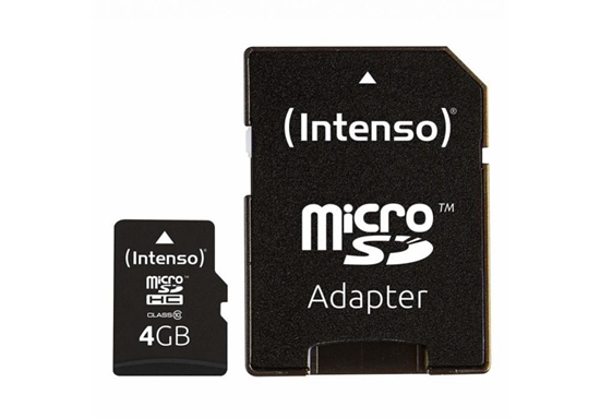 Picture of Intenso microSDHC            4GB C10 with Adapter