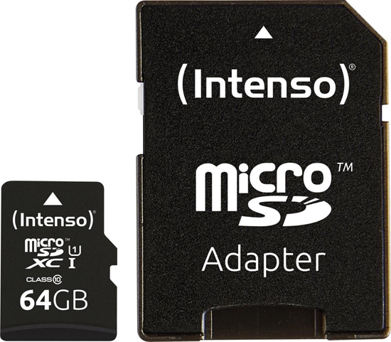 Picture of MEMORY MICRO SDXC 64GB UHS-I/W/ADAPTER 3423490 INTENSO