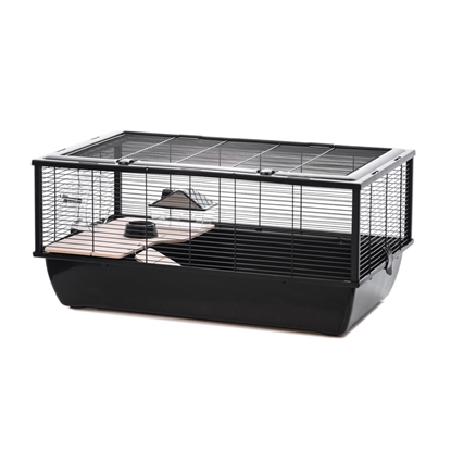 Attēls no INTER-ZOO Bob + Wood black - cage for a hamster
