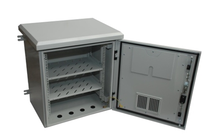 Picture of IP56 15U 19" āra skapis, 600x600x870mm, 2 ventilatori, termostats, IP56, IK09, Max svars 400kg