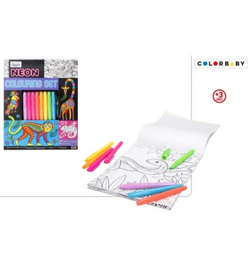 Picture of Izkrāsojama grāmatiņa ar neona flomāsteriem Neon 3+ CB47743