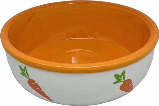 Picture of Yarro International YARRO MISKA CERAMICZNA DLA                GRYZONI/KRÓLIKA WZÓR MARCHEW 13,5x5cm