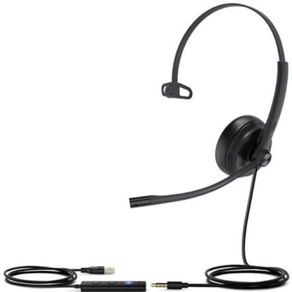 Attēls no Yealink UH34 SE Mono Teams USB-A Zestaw suchawkowy Przewodowa Opaska na gow Poczenia/muzyka USB Typu-A Czarny