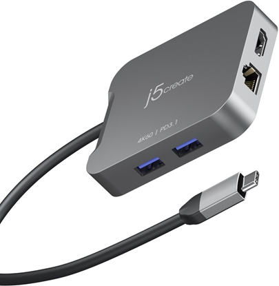 Изображение j5create JCD3191-N stacja dokujca Przewodowa USB 3.2 Gen 2 (3.1 Gen 2) Type-C Szary