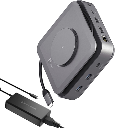 Изображение j5create JCD3199P-FN stacja dokujca Przewodowa USB 3.2 Gen 2 (3.1 Gen 2) Type-C Szary