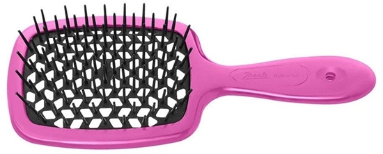 Изображение JANEKE_Small Superbrush maa szczotka fryzjerska do rozczesywania wosów Fuksjowo-Czarna