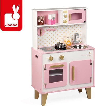 Attēls no Janod Dua kuchnia drewniana z dwikiem i 6 akcesoriami Candy Chic (J06554)