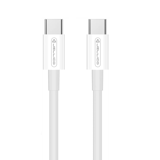 Picture of Jellico B1 Durable-Soft Universal USB-C to USB-C Data & Fast PD 20W Charger Cable 1m White