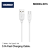 Изображение Jellico B15 Durable-Soft Universal USB-C to USB Data & Fast 3.1A Charger Cable 1m White