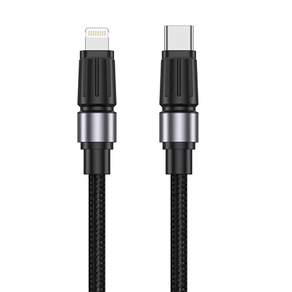 Изображение Jellico B26 Woven Cotton iPhone & iPad USB-C to USB-C Data & Fast PD 60W Charger Cable 1m Black