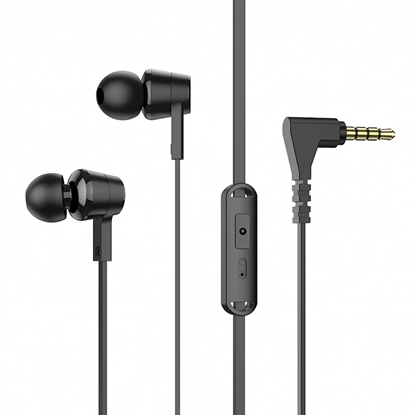 Изображение Jellico CT-34 Universal In-Ear Headset 3.5mm with Microphone and Remote 1.2m Cable Black