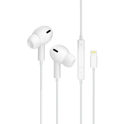 Изображение Jellico X12 In-Ear Music and Calls Headset Lightning 1.2m Cable with Microphone and Remote White