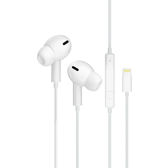 Picture of Jellico X12 In-Ear Music and Calls Headset Lightning 1.2m Cable with Microphone and Remote White