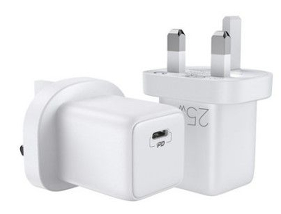 Picture of Joyroom Fast USB Type C Wall Charger 25W 3A UK Plug White