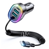 Picture of Joyroom Joyroom fast car charger 4 in 1 PD, QC3.0, AFC, FCP with Lightning cable 1.6m 57W black (JR-CL20)