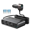 Picture of Joyroom Joyroom JR-CL06 9in1 car charger 154W 5x USB-A / USB-C / 3x cigarette lighter socket PD QC PPS - black