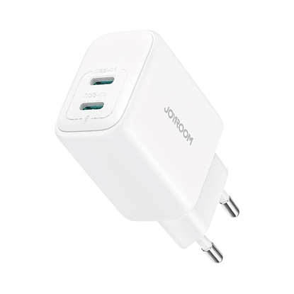 Attēls no Joyroom Joyroom JR-TCF12 mains charger 2x USB-C 20W PD / QC 3.0 - white