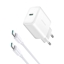 Picture of Joyroom Joyroom JR-TCF24 USB-C PD 30W QC SFC network charger - white + 1m USB-C cable
