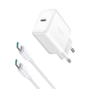 Picture of Joyroom Joyroom JR-TCF24 USB-C PD 30W QC SFC network charger - white + 1m USB-C cable