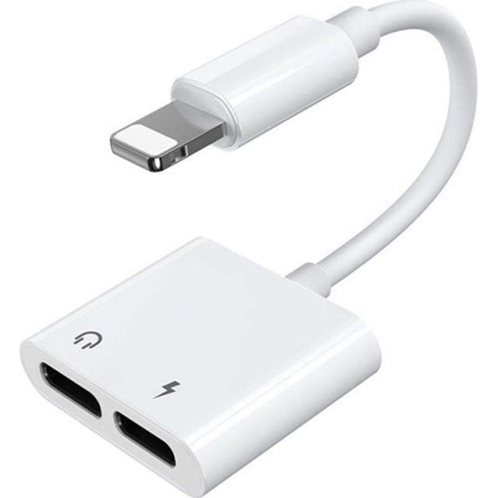 Изображение Joyroom Joyroom S-Y104 headphone Lightning / 2x Lightning adapter - white