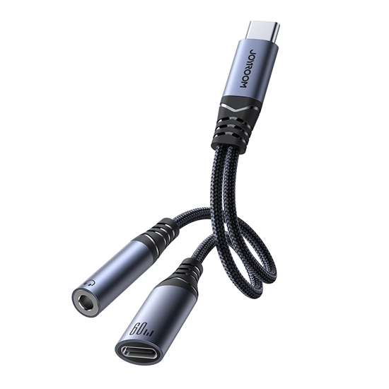 Picture of Joyroom Joyroom SY-C02 2in1 DAC adapter USB-C to USB-C / 3.5 mm mini jack - black