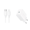 Picture of Joyroom Joyroom JR-TCF20 USB-C PD 20W network charger - white + USB-C / Lightning cable 1m