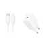 Attēls no Joyroom Joyroom JR-TCF20 USB-C PD 20W network charger - white + USB-C / Lightning cable 1m