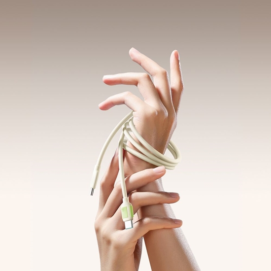 Изображение Joyroom S-A53 60W USB-C Cable - USB-C with fluorescent tip 1.2 m - beige