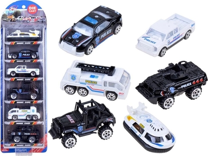 Picture of Jokomisiada Autka metalowe zestaw POLICJA 6szt resoraki ZA3505