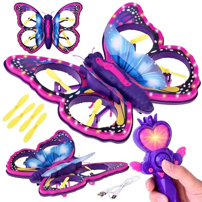 Attēls no Jokomisiada Bajecznie kolorowy Motyl Dron sterowany za pomoc Magicznej Ródki RC0727