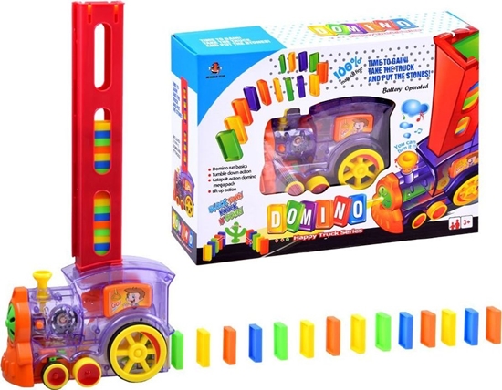 Изображение Jokomisiada Domino Lokomotywa ukadanka klocki 80 szt ZA3725