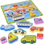 Изображение Jokomisiada Drewniana ukadanka puzzle transport pojazdy 9ele dopasuj ksztaty ZA5257