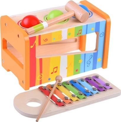 Picture of Jokomisiada Drewniane Cymbaki dla dziecka + moteczek IN0153